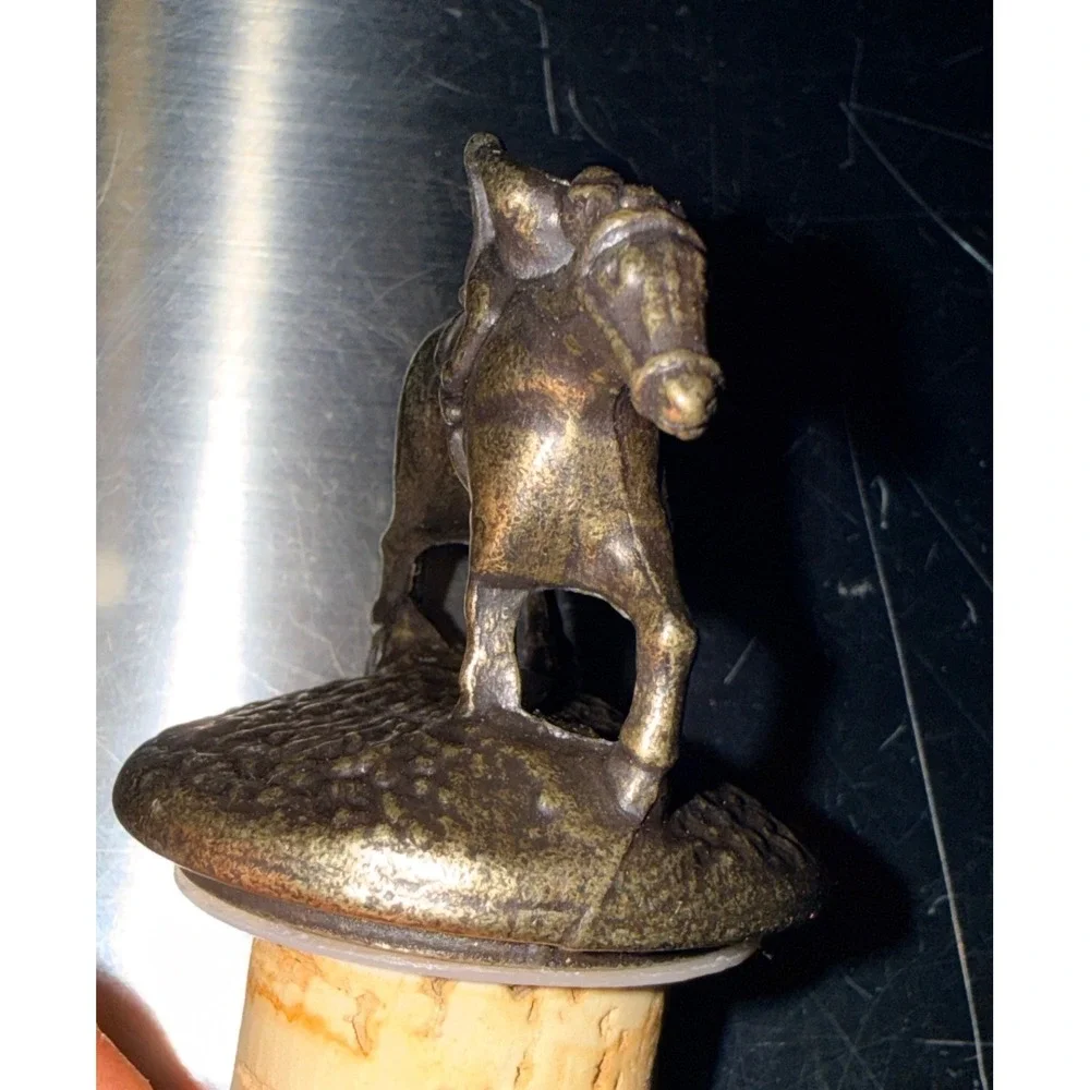 Blanton's Bourbon Bottle Stopper Horse Jockey Letter O Bronze Metal New